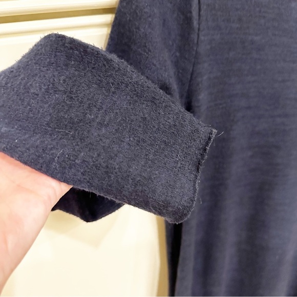 Anthropologie Moth Women’s Navy Sweater Pockets Pullover Midi Dress Long Sleeve - Picture 6 of 10
